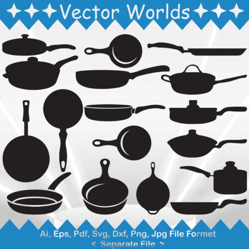 Frying Pan SVG Vector Design cover image.