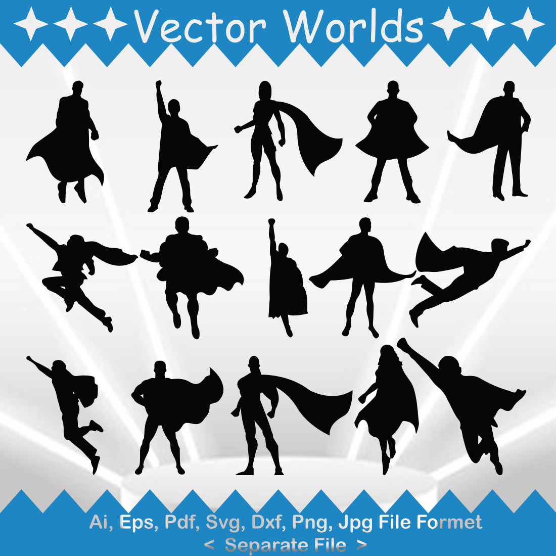 Super Hero SVG Vector Design preview image.