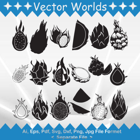 Dragon Fruit SVG Vector Design cover image.