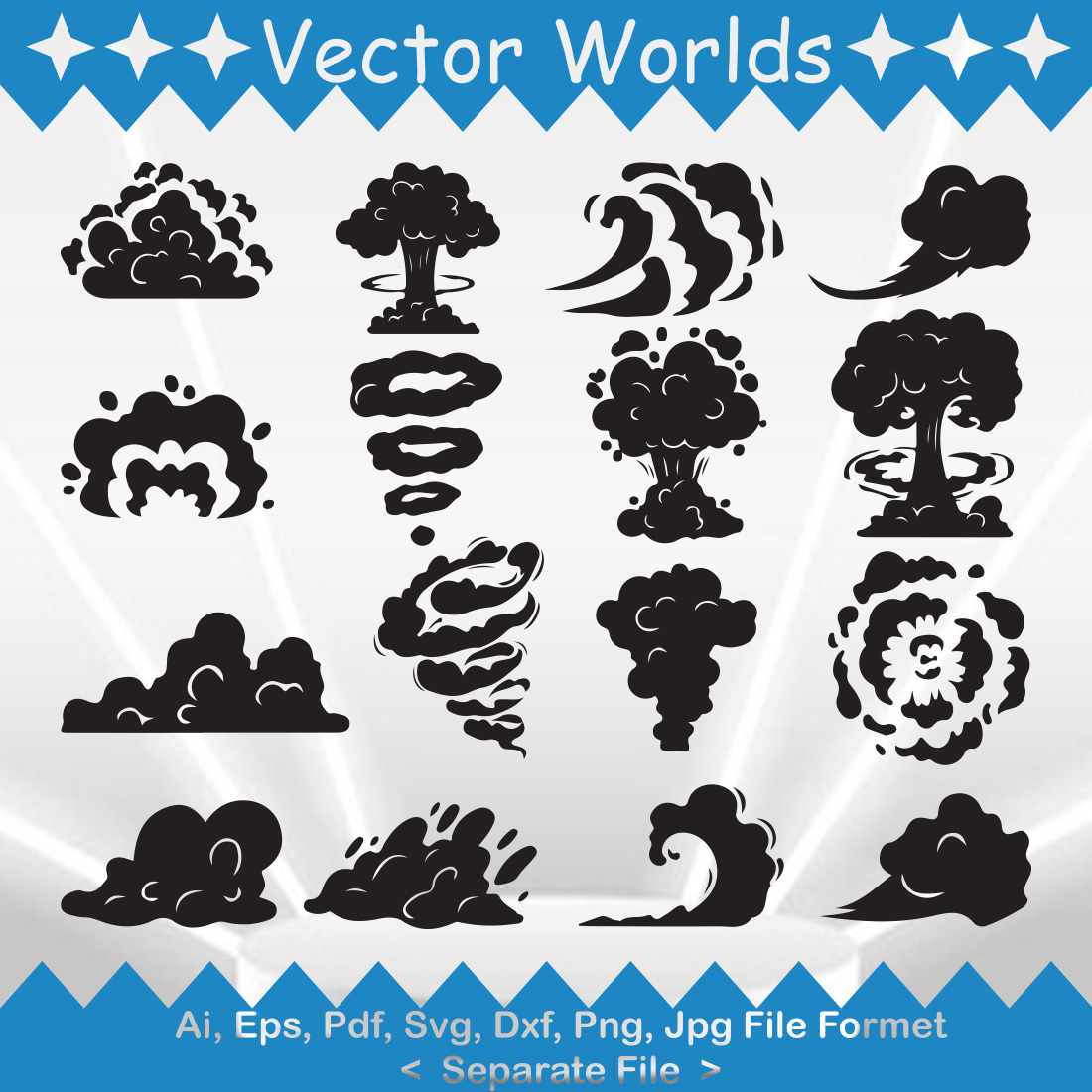 Explosion SVG Vector Design preview image.