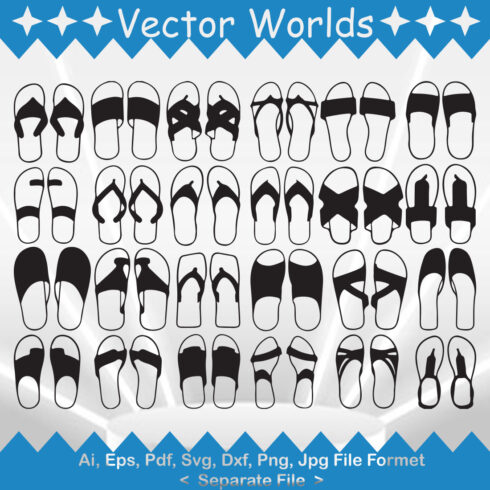 Sandals SVG Vector Design cover image.