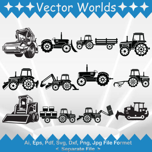 Forklift SVG Vector Design cover image.