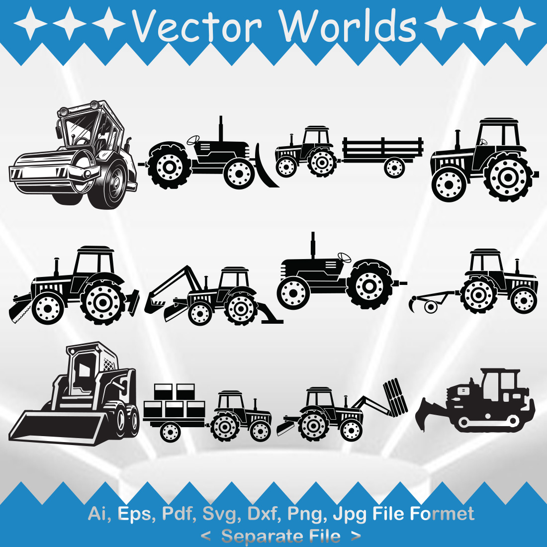 Forklift SVG Vector Design preview image.