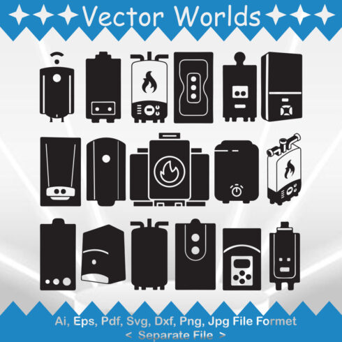 Gas Boiler SVG Vector Design cover image.