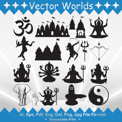 Hindu Religion SVG Vector Design cover image.