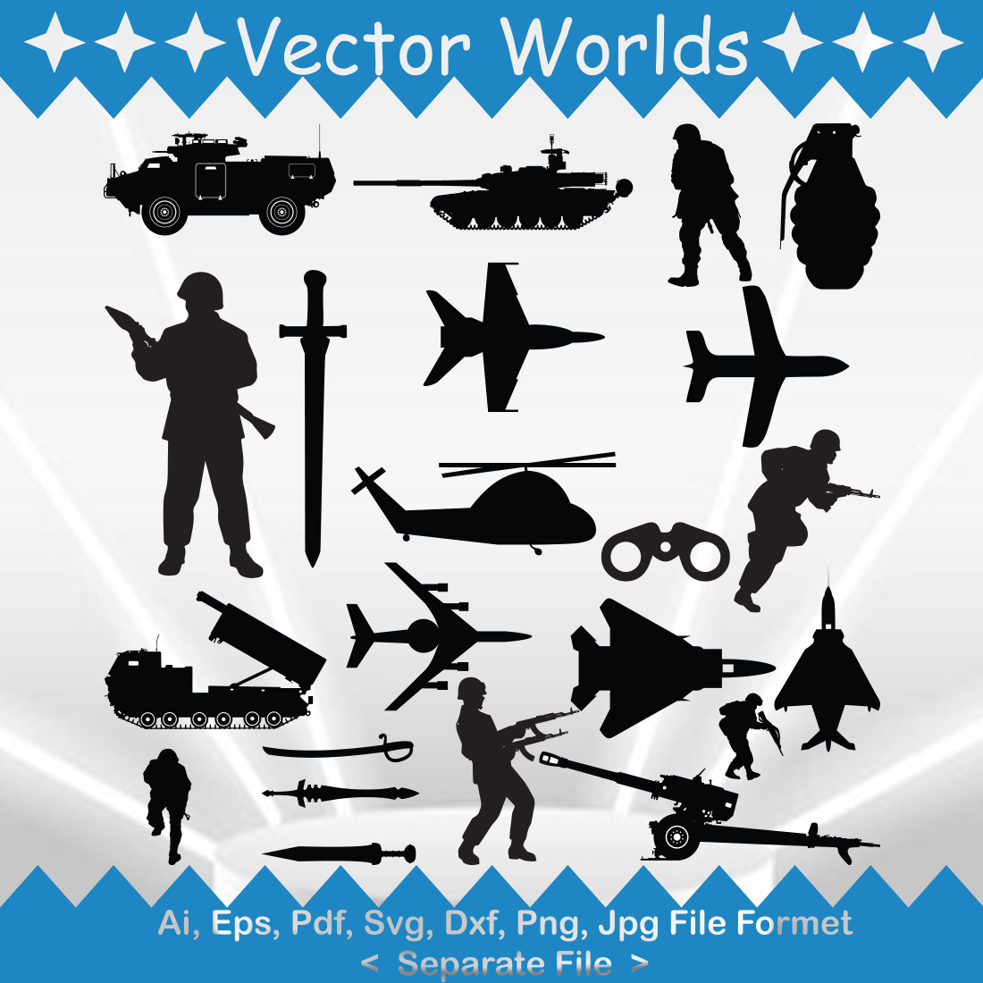 War Fight SVG Vector Design preview image.