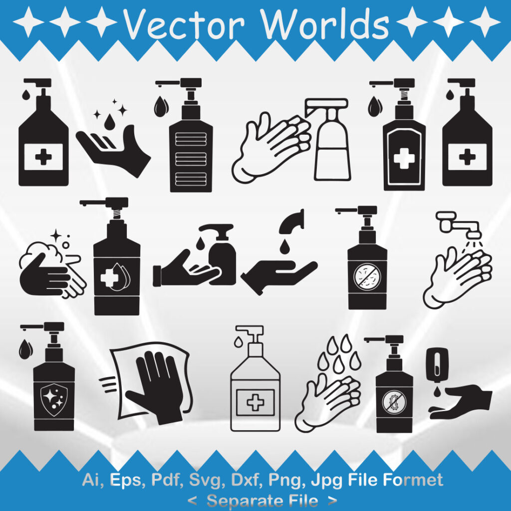 Hand Sanitizer SVG Vector Design. - MasterBundles