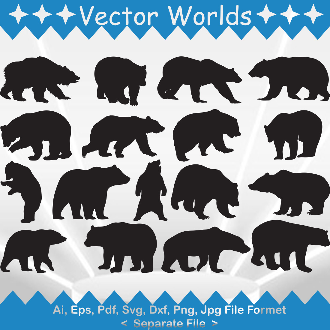 Sloth bear SVG Vector Design preview image.