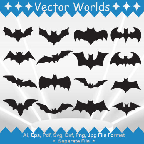Halloween Bats SVG Vector Design cover image.