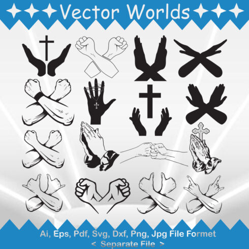 Cross Hand SVG Vector Design cover image.