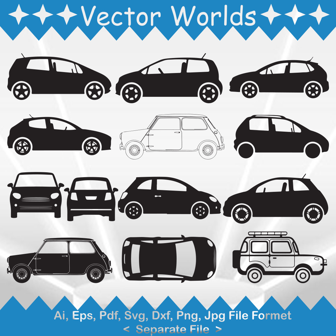 Hearse SVG Vector Design preview image.