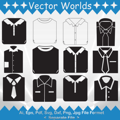 Folded Tshirt SVG Vector Design cover image.