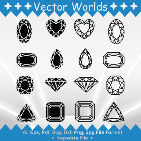 Diamond SVG Vector Design cover image.