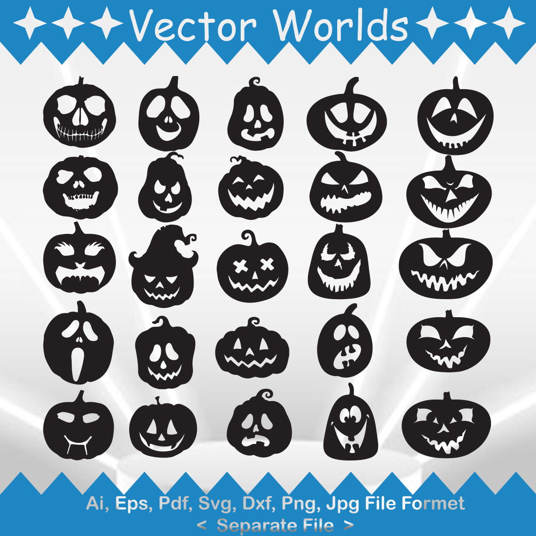 Pumking SVG Vector Design preview image.