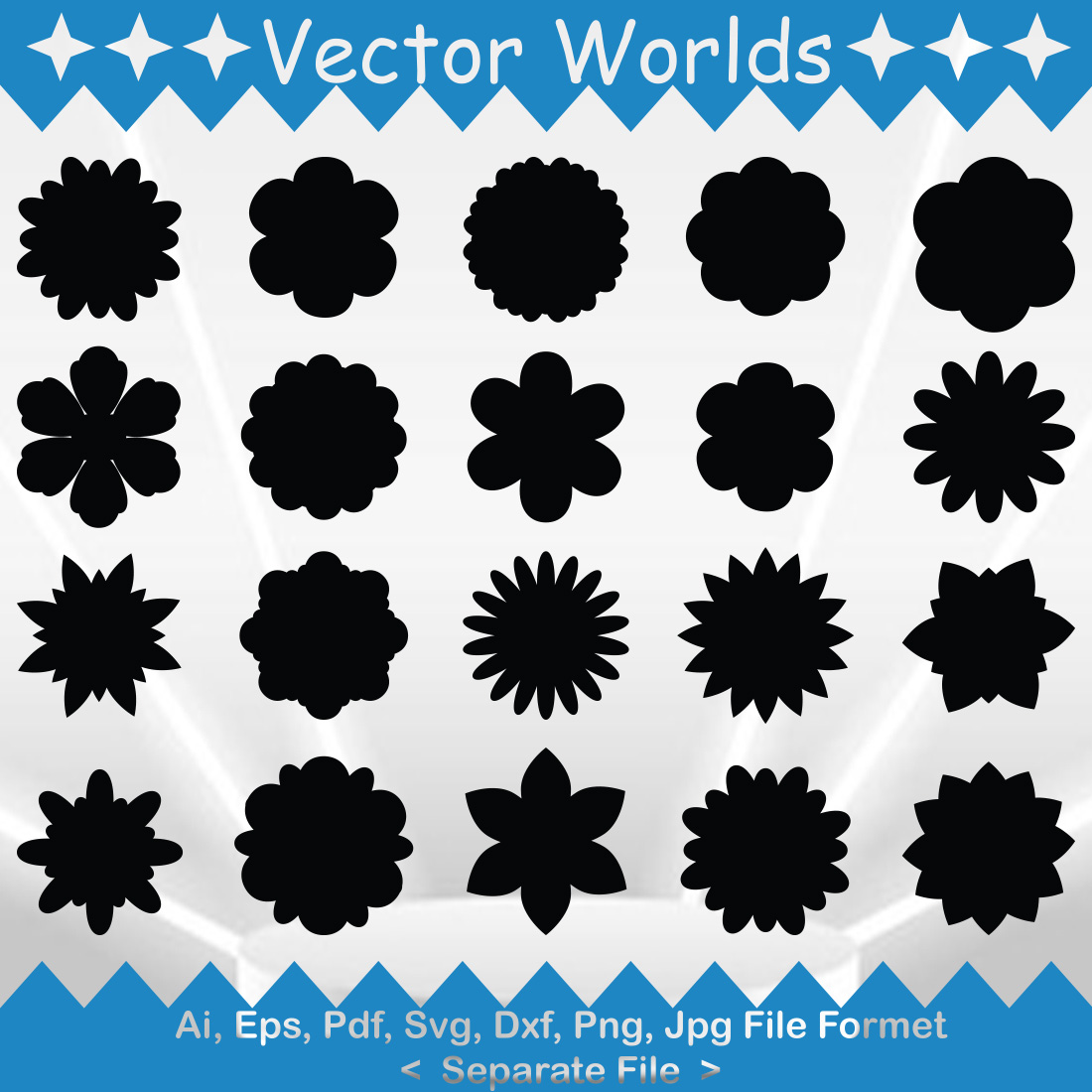 Flower SVG Vector Design preview image.