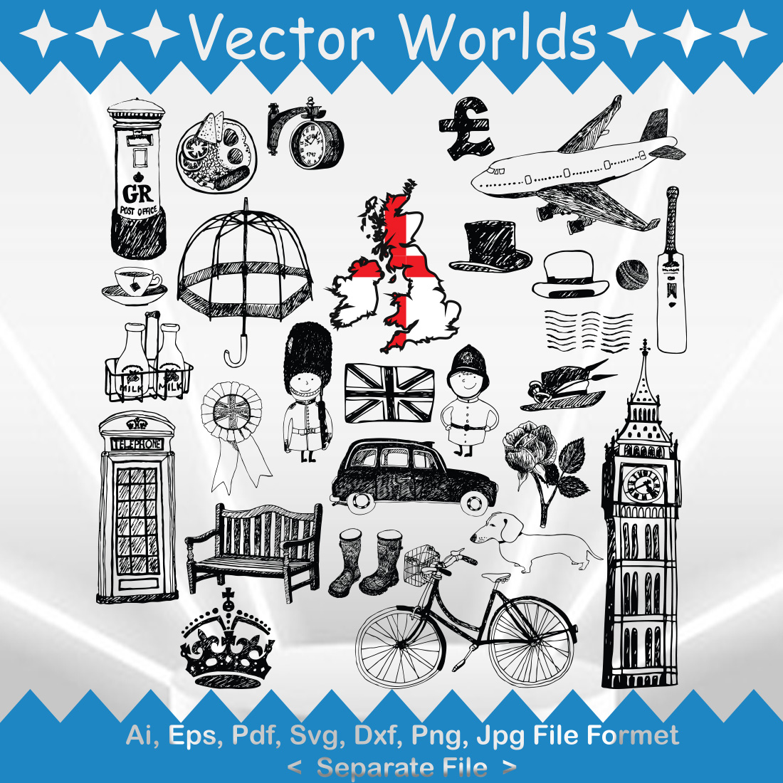 United Kingdom SVG Vector Design preview image.