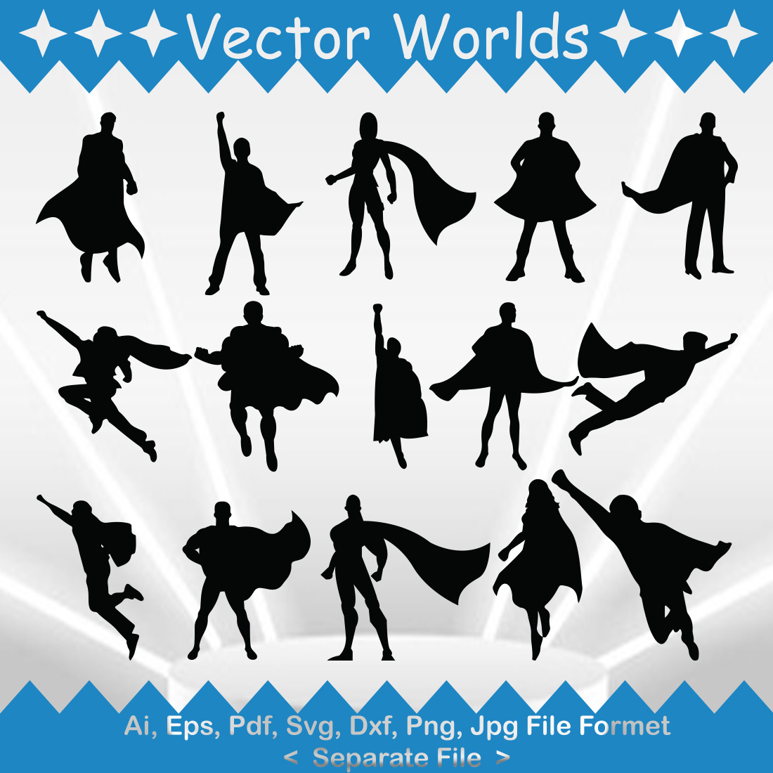 Super Hero SVG Vector Design cover image.