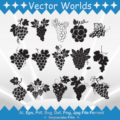 Grape SVG Vector Design cover image.