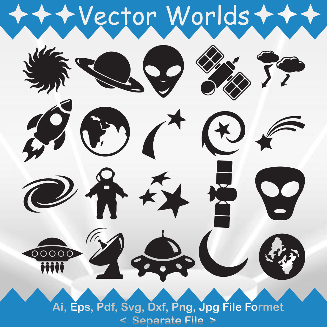 Space Creature SVG Vector Design preview image.