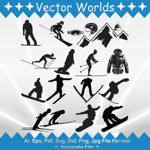 Winter Sports SVG Vector Design cover image.