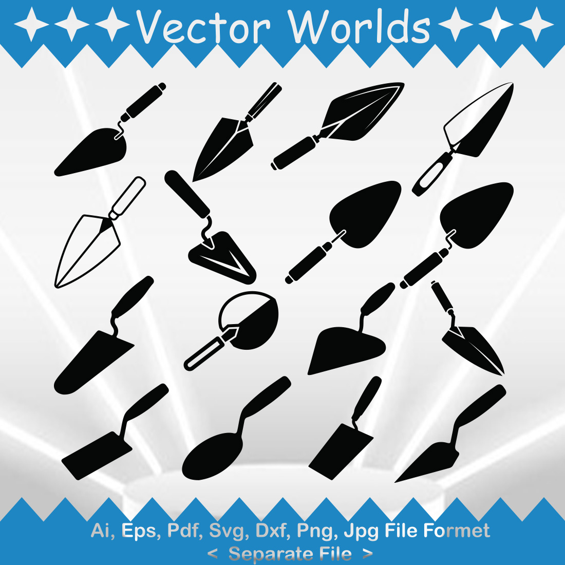 Trowel SVG Vector Design preview image.