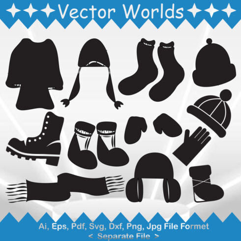 Winter Cloth SVG Vector Design cover image.