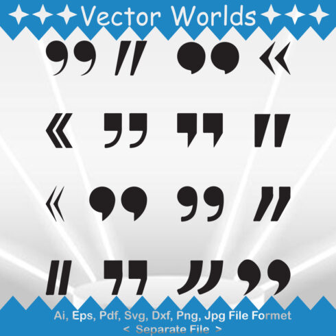 Quotation Mark SVG Vector Design cover image.