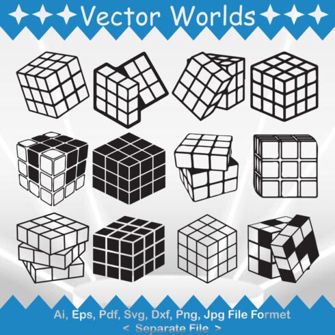 Speed Cube SVG Vector Design cover image.