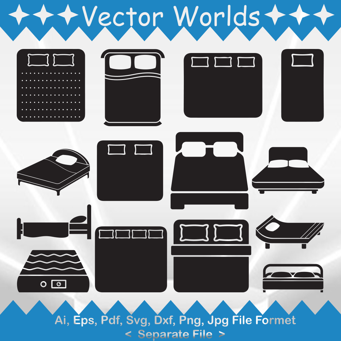 Mattress SVG Vector Design preview image.