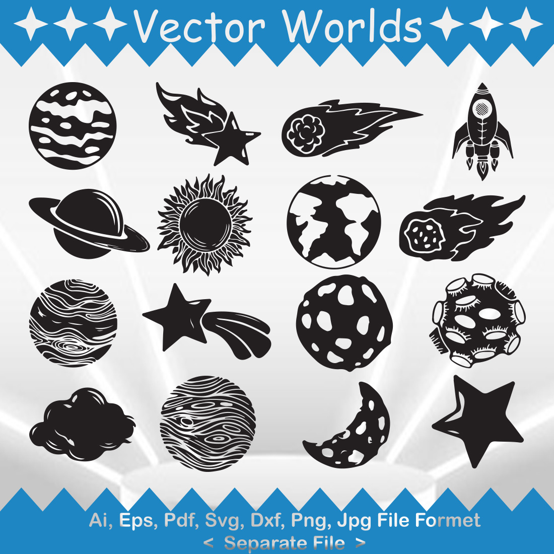 space SVG Vector Design preview image.