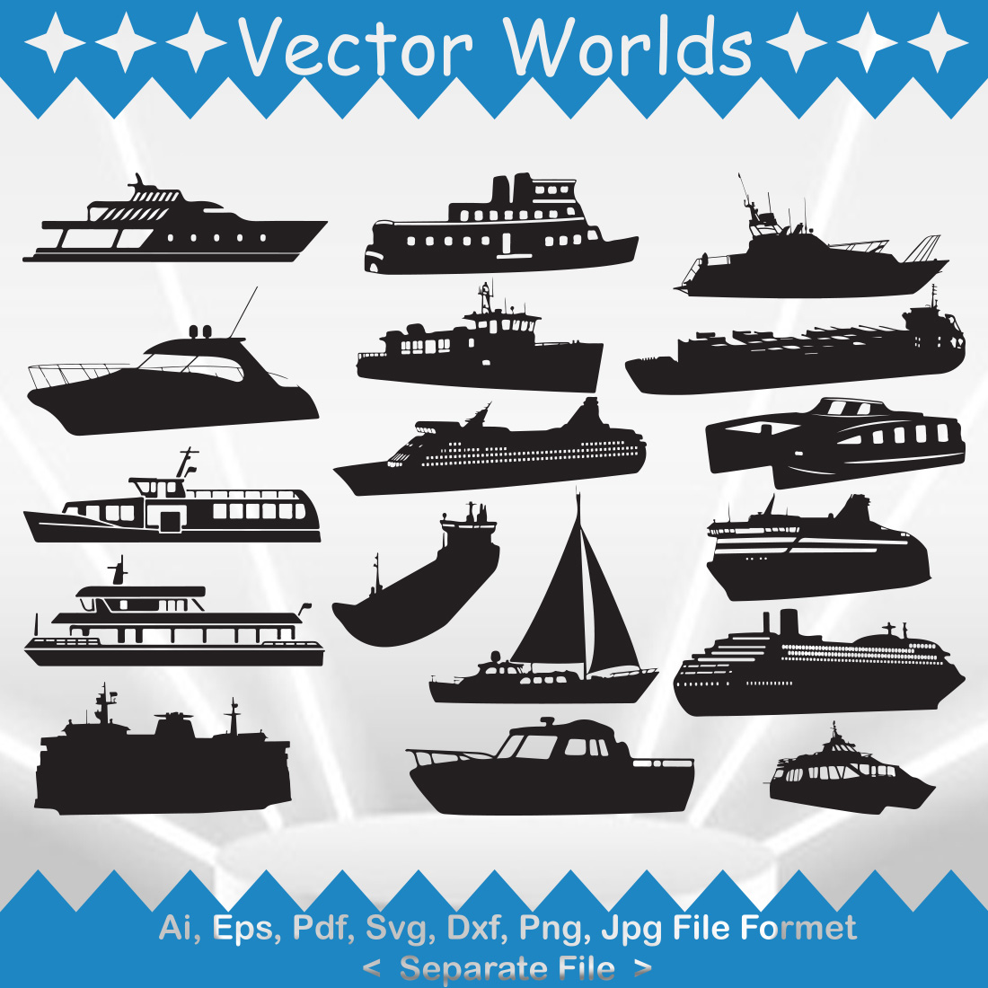 Ferry SVG Vector Design preview image.