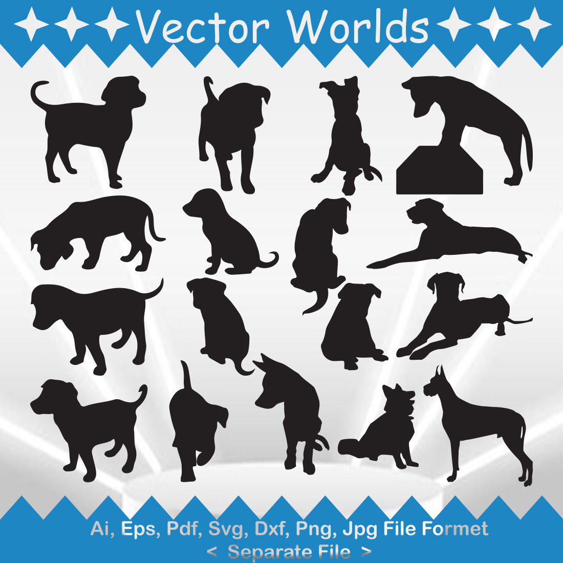 Puppy SVG Vector Design preview image.