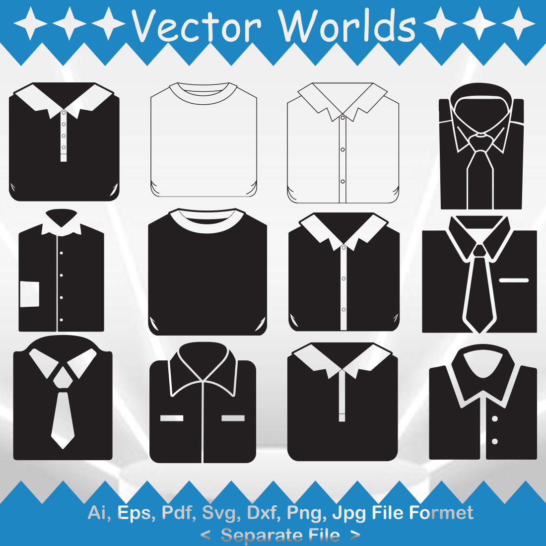 Folded Tshirt SVG Vector Design preview image.