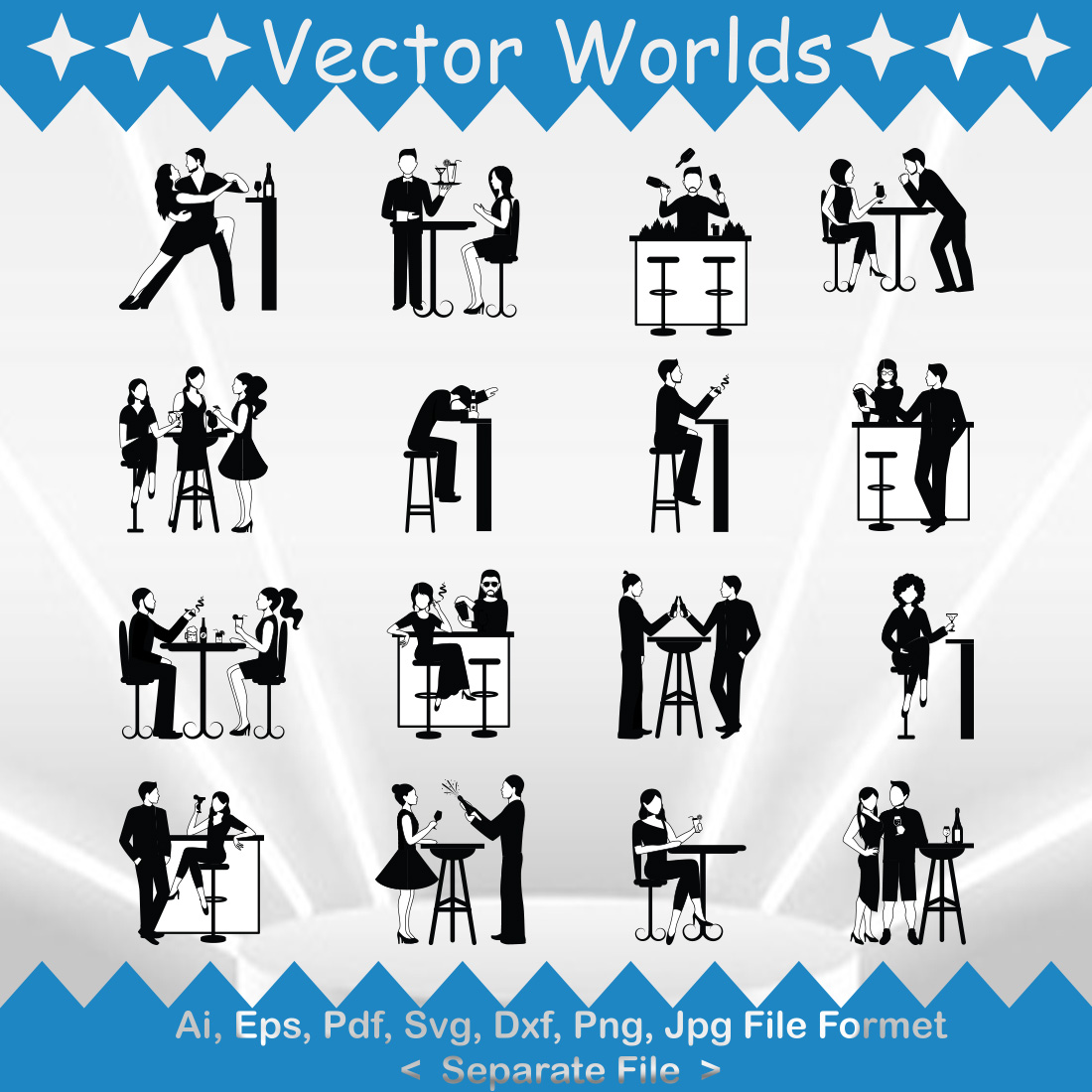 Dining Table SVG Vector Design preview image.