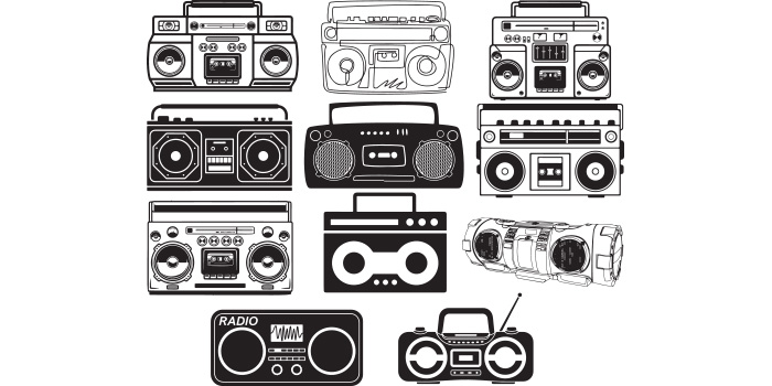 Radio Boombox SVG Vector Design. - MasterBundles