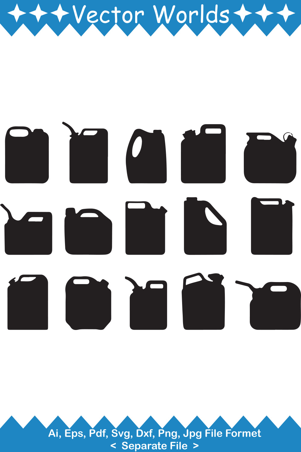 jerry can SVG Vector Design pinterest preview image.