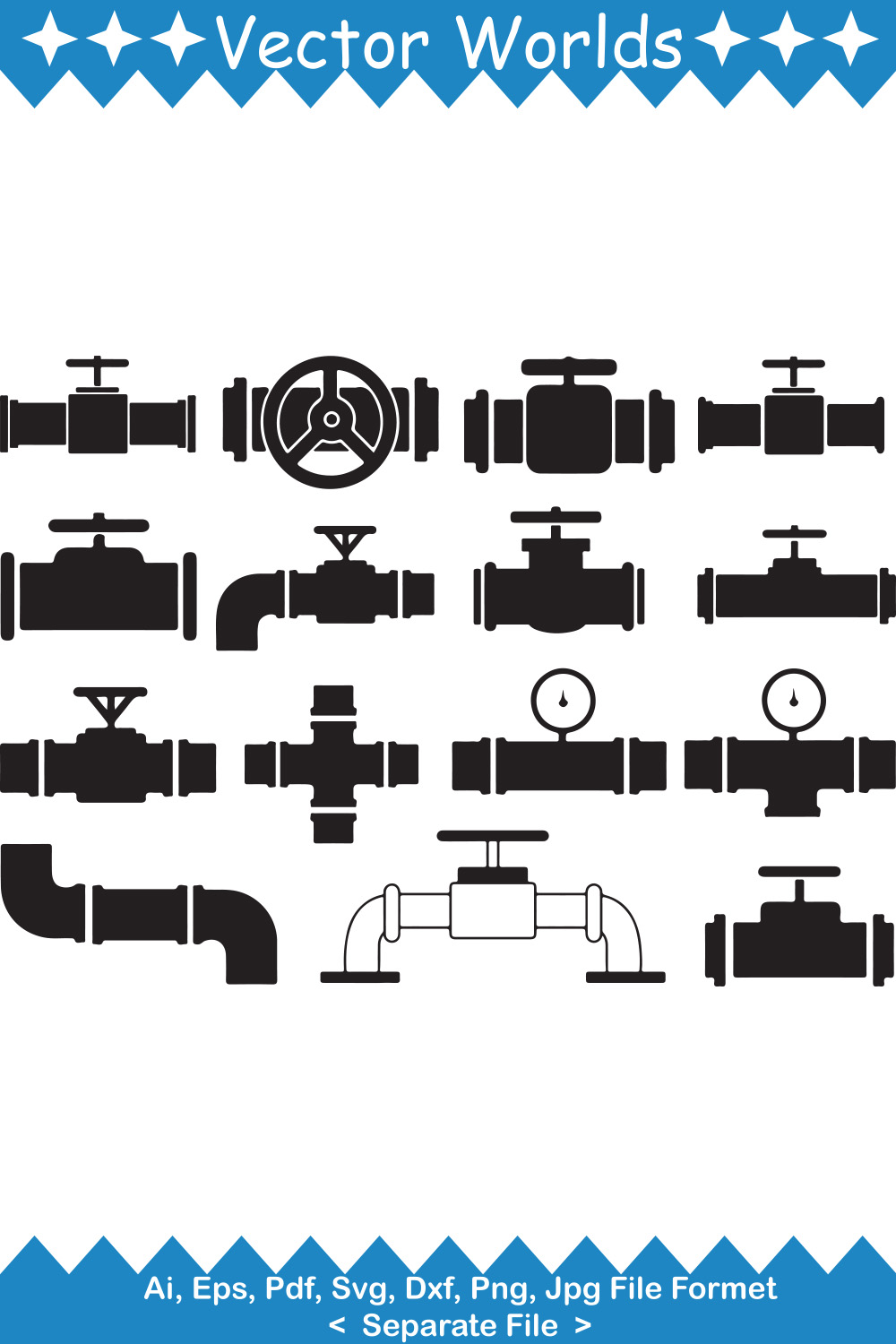 Gas Pipelines SVG Vector Design pinterest preview image.