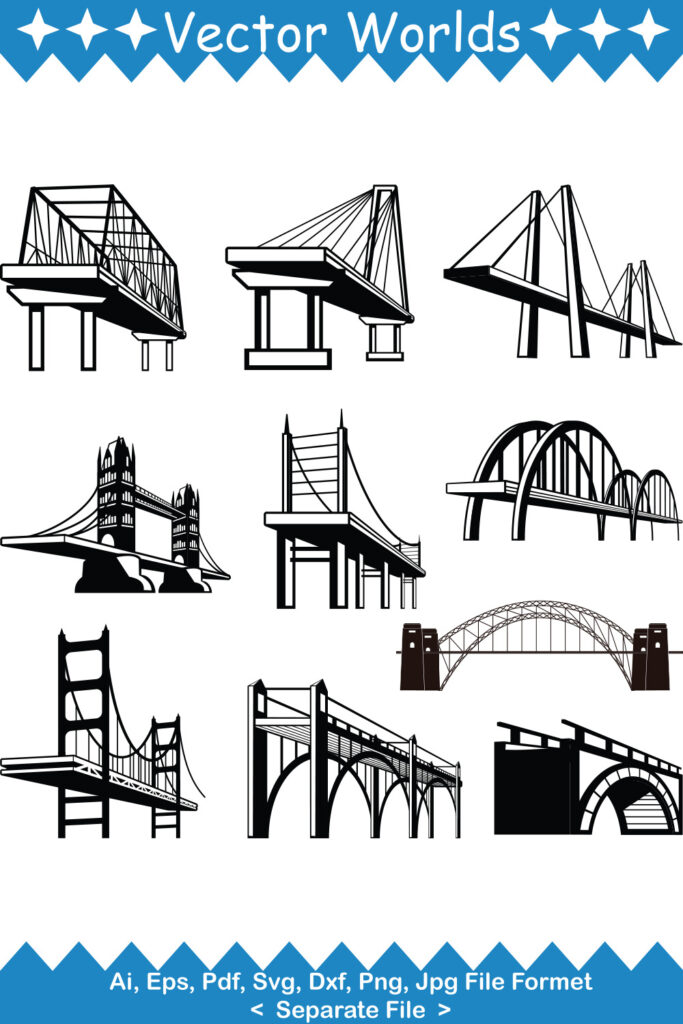 Steel Bridge SVG Vector Design. - MasterBundles