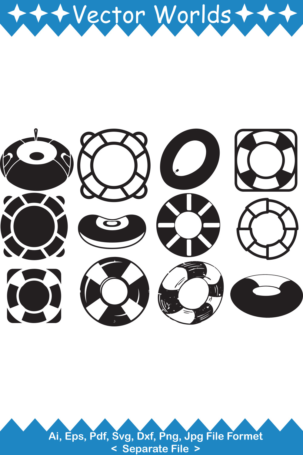 Inner Tube SVG Vector Design pinterest preview image.