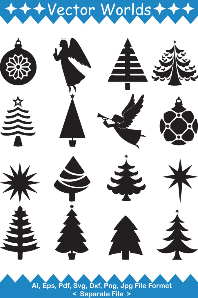 Tree Topper SVG Vector Design. - MasterBundles