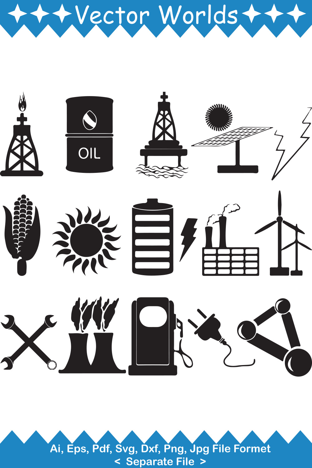 Industry Icon SVG Vector Design pinterest preview image.