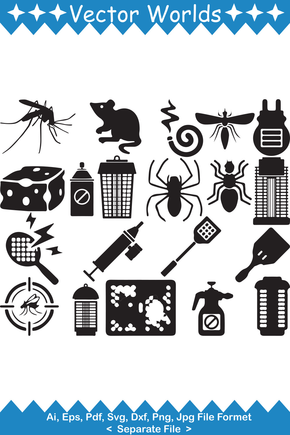 Mosquito Trap SVG Vector Design pinterest preview image.