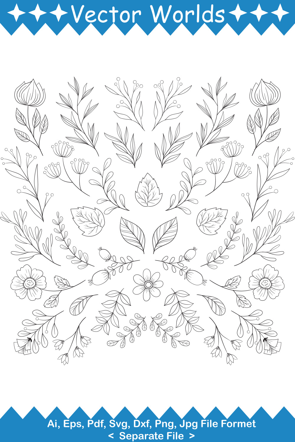 Ivy SVG Vector Design pinterest preview image.