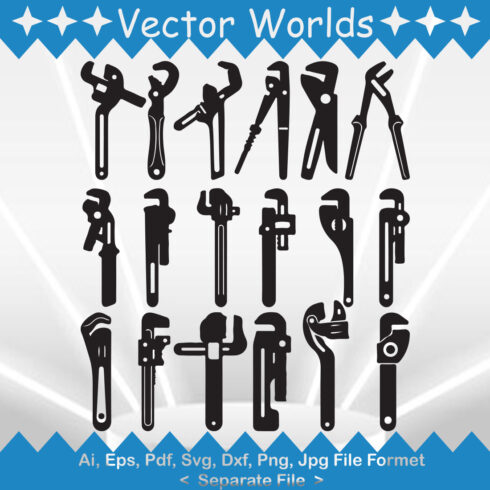 Wrench SVG Vector Design cover image.