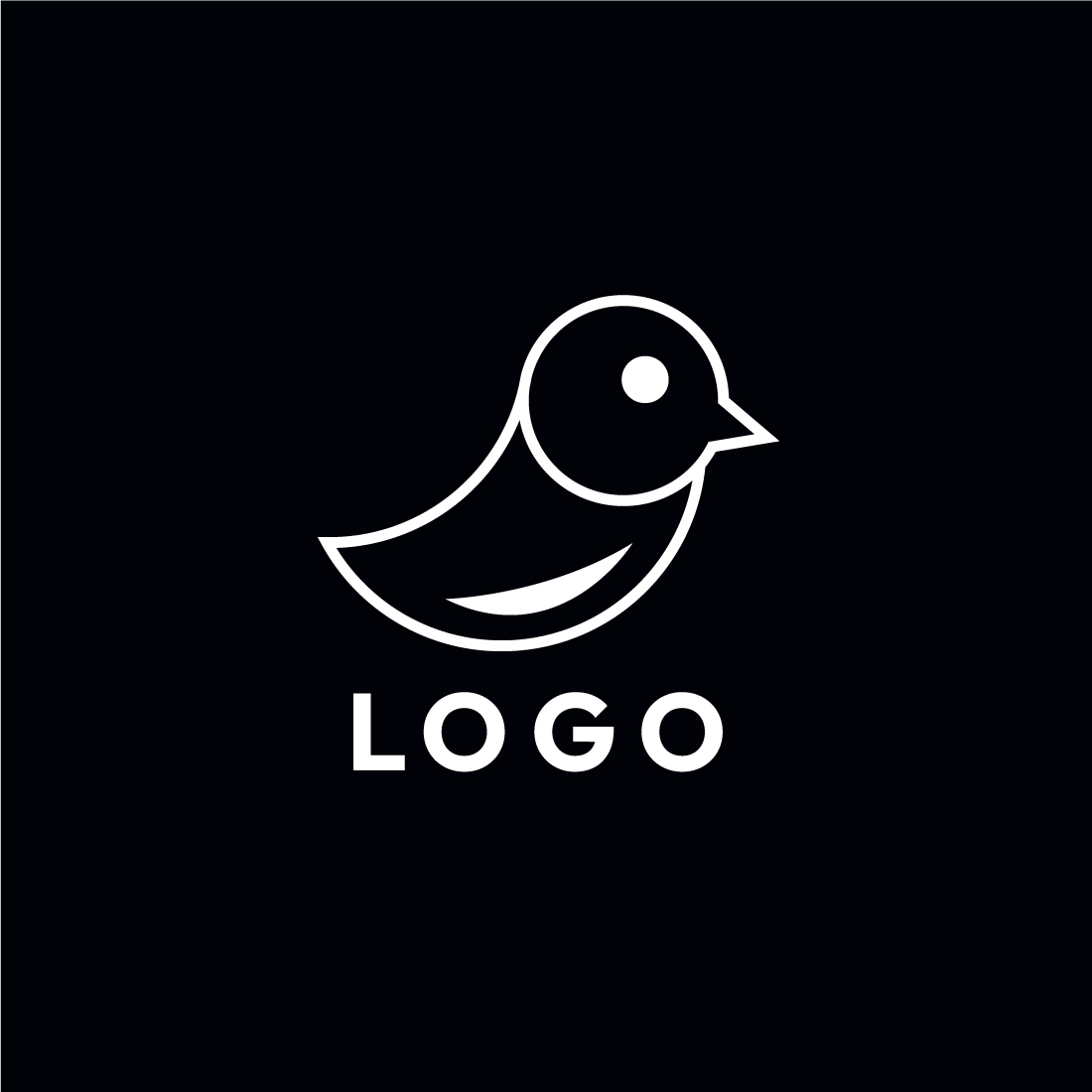 Bird Minimalist Logo Design preview image.