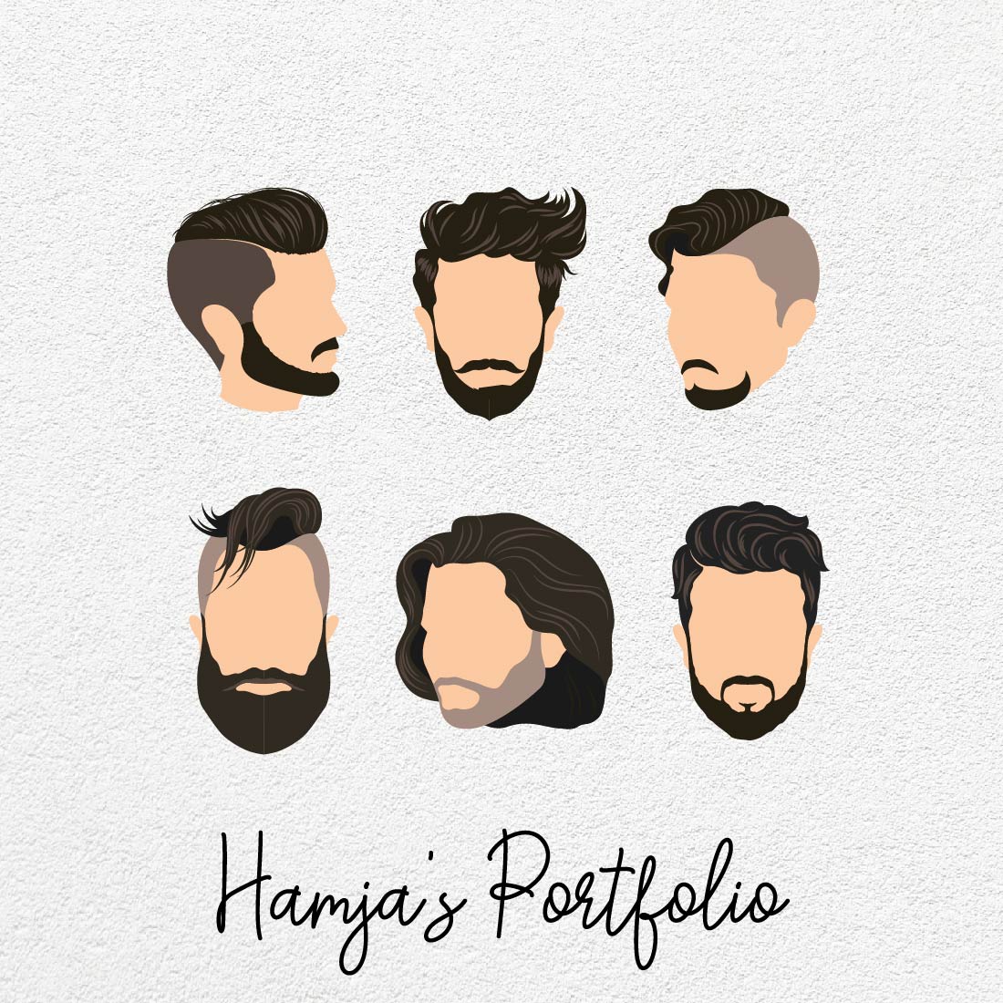 Man Hair Style Vector Svg Bundle cover image.
