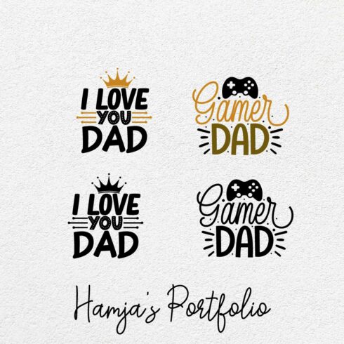 Dad Typography Vector Svg cover image.