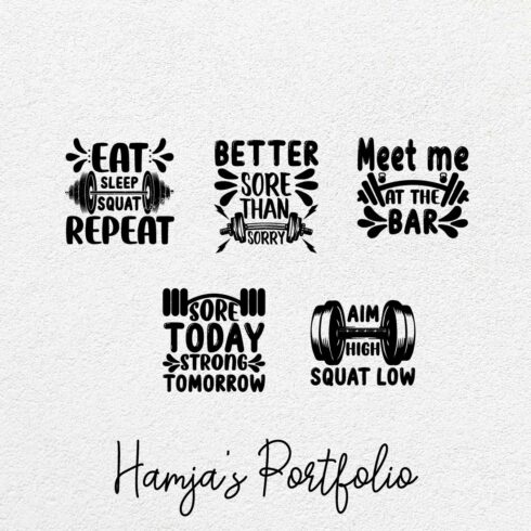 Gym Typography Vector cover image.