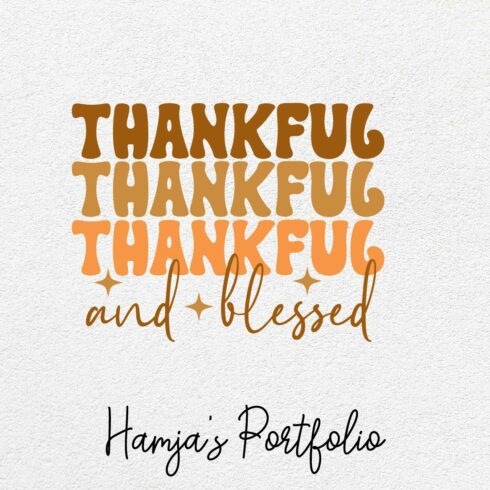 Thankful And Blessed Vector Svg cover image.