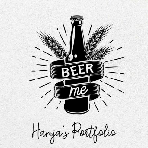 Beer Me Typography Svg cover image.